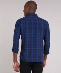 Camisa-Masculina-Comfort-Xadrez-Manga-Longa-Azul-Marinho-9049893-Azul_Marinho_2
