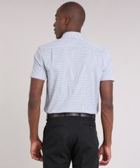 Camisa-Masculina-Comfort-Xadrez-com-Bolso-Manga-Curta-Cinza-8653954-Cinza_2