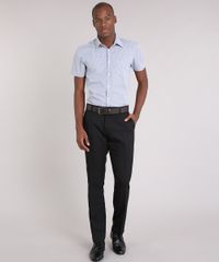 Camisa-Masculina-Comfort-Xadrez-com-Bolso-Manga-Curta-Cinza-8653954-Cinza_3