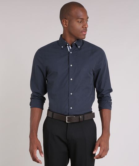 Camisa-Masculina-Comfort-Manga-Longa-Chumbo-9050780-Chumbo_1 Camisa-Masculina-Comfort-Manga-Longa-Chumbo-9050780-Chumbo_1