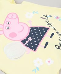 Conjunto-Infantil-de-Blusa-Peppa-Pig-Manga-Curta-Amarela---Calca-Legging-Estampada-de-Poa-em-Algodao---Sustentavel-Azul-Marinho-9079360-Azul_Marinho_4