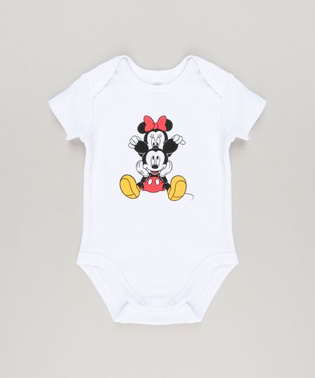 Body-Infantil-Minnie-e-Mickey-Manga-Curta-Decote-Redondo-em-Algodao---Sustentavel-Branco-8920315-Branco_1