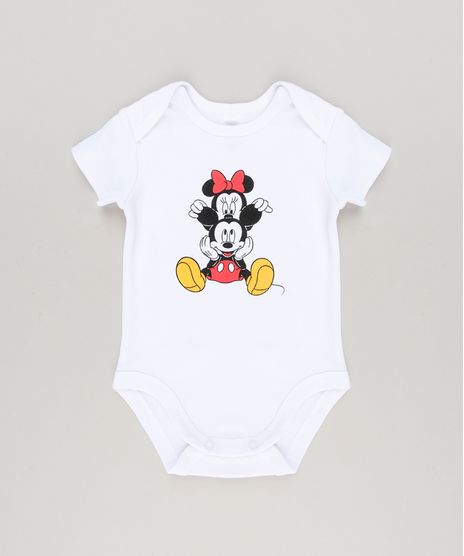 Body-Infantil-Minnie-e-Mickey-Manga-Curta-Decote-Redondo-em-Algodao---Sustentavel-Branco-8920315-Branco_1