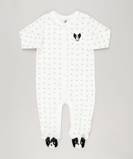 Macacao-Infantil-Cachorro-com-Estampa-de-Patinhas-e-Ossinhos-Manga-Longa-em-Algodao---Sustentavel-Off-White-8941294-Off_White_1