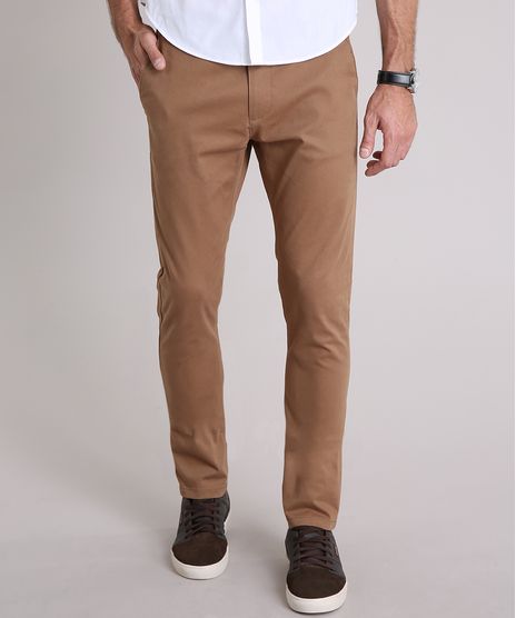 Calca-Masculina-Chino-Slim-em-Algodao---Sustentavel-Marrom-8554815-Marrom_1