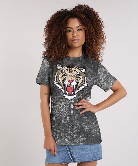 Blusa-Feminina-Longa-Tigre-Manga-Curta-Decote-Redondo-Chumbo-8971715-Chumbo_1 Blusa-Feminina-Longa-Tigre-Manga-Curta-Decote-Redondo-Chumbo-8971715-Chumbo_1