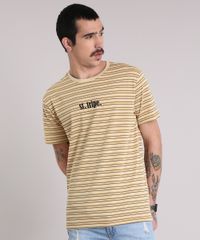 Camiseta-Masculina-Listrada--St--Tripe--Manga-Curta-Gola-Careca-Amarela-9195971-Amarelo_1