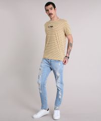 Camiseta-Masculina-Listrada--St--Tripe--Manga-Curta-Gola-Careca-Amarela-9195971-Amarelo_3