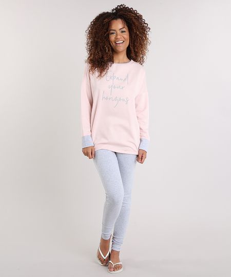 Pijama-Feminino--Expand-Your-Horizons--em-Moletom-Manga-Longa-Rose-9241219-Rose_1