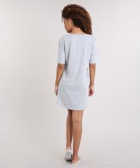 Camisola-Feminina-Estampada-de-Poas-Mickey-e-Minnie-Manga-Curta-Cinza-Mescla-9189463-Cinza_Mescla_2