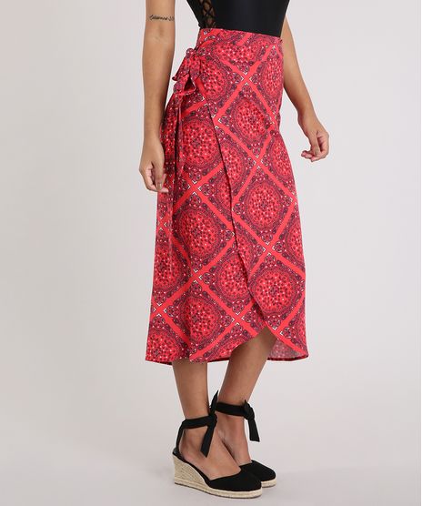 Saia-de-Praia-Feminina-Estampada-Bandana-Transpassada-Vermelha-9218872-Vermelho_1