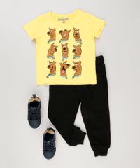 Camiseta-Infantil-Scooby-Doo-Manga-Curta-Decote-Redondo-Amarela-8378819-Amarelo_3