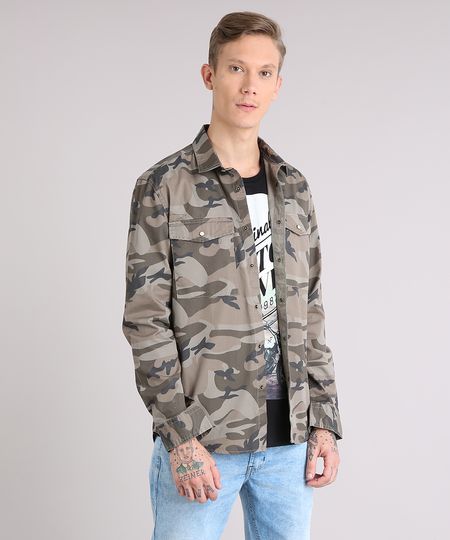 Camisa-Masculina-Estampada-Camuflada-com-Bolsos-Manga-Longa-Verde-Militar-8875704-Verde_Militar_1 Camisa-Masculina-Estampada-Camuflada-com-Bolsos-Manga-Longa-Verde-Militar-8875704-Verde_Militar_1