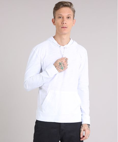 Camiseta-Masculina-Basica-Flame-com-Capuz-Manga-Longa-em-Algodao---Sustentavel-Branca-8286722-Branco_1