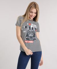 Blusa-Feminina-Listrada-Darth-Vader-Manga-Curta-Decote-Redondo-em-Algodao---Sustentavel-Preta-9132129-Preto_1