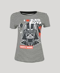 Blusa-Feminina-Listrada-Darth-Vader-Manga-Curta-Decote-Redondo-em-Algodao---Sustentavel-Preta-9132129-Preto_5