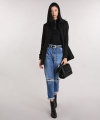 Blusa-Feminina-Canelada-com-Ziper-Gola-Alta-e-Manga-Longa-Preto-9160740-Preto_3