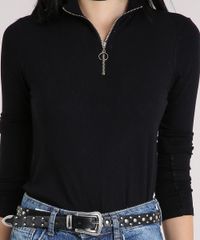 Blusa-Feminina-Canelada-com-Ziper-Gola-Alta-e-Manga-Longa-Preto-9160740-Preto_4