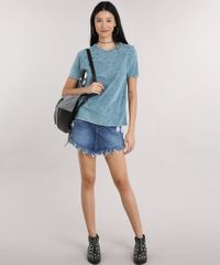 Blusa-Feminina-Marmorizada-com-Perolas-Manga-Curta-Decote-Redondo-Verde-9148877-Verde_3