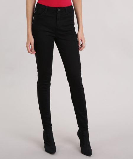 Calca-Feminina-Super-Skinny-com-Recortes-Cintura-Super-Alta-Preta-9102262-Preto_1