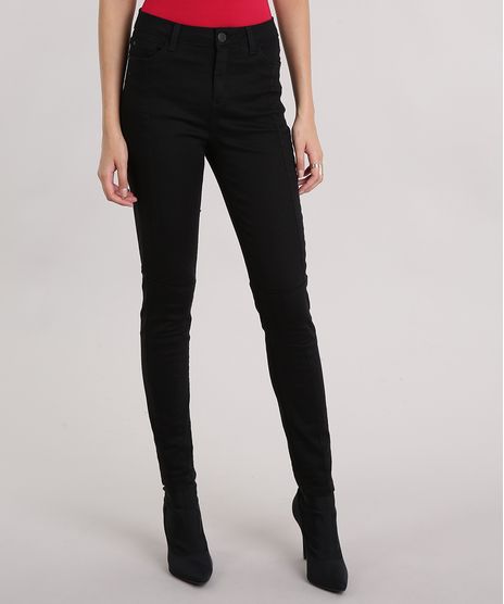 Calca-Feminina-Super-Skinny-com-Recortes-Cintura-Super-Alta-Preta-9102262-Preto_1