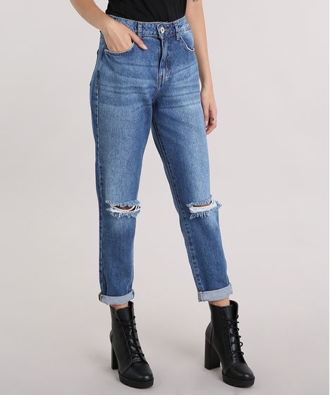 calça jeans feminina mais larguinha