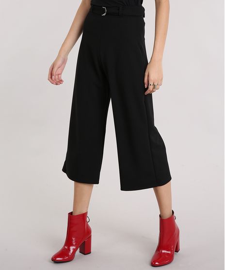 Calca-Feminina-Pantacourt-com-Cinto-Preta-9219180-Preto_1