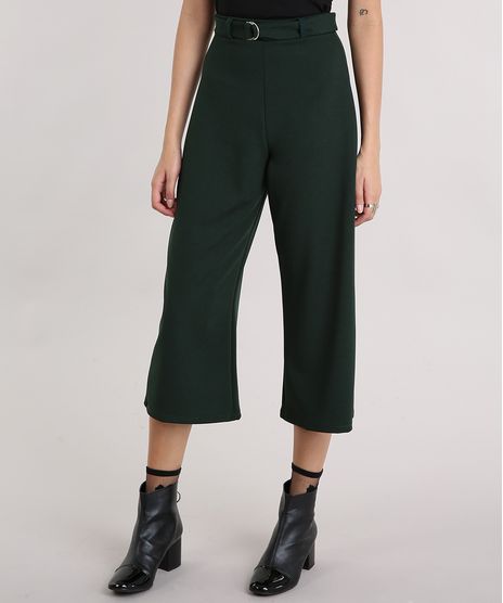 Calca-Feminina-Pantacourt-com-Cinto-Verde-Escuro-9219180-Verde_Escuro_1