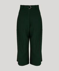 Calca-Feminina-Pantacourt-com-Cinto-Verde-Escuro-9219180-Verde_Escuro_5