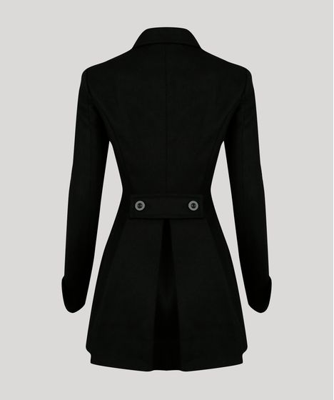 casaco feminino longo preto