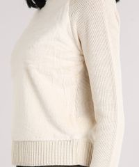 Sueter-Feminino-em-Trico-com-Pelo-Manga-Longa-Decote-Redondo-Bege-Claro-8891763-Bege_Claro_4