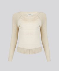 Sueter-Feminino-em-Trico-com-Pelo-Manga-Longa-Decote-Redondo-Bege-Claro-8891763-Bege_Claro_5