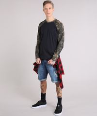 Camiseta-Masculina-Raglan-com-Estampa-Camuflada-Manga-Longa-Gola-Careca-Preta-9153433-Preto_3