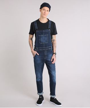 Macacao-Jeans-Masculino-com-Botoes-Laterais-Azul-Escuro-9190638-Azul_Escuro_1