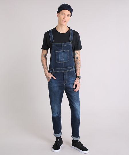 Macacao-Jeans-Masculino-com-Botoes-Laterais-Azul-Escuro-9190638-Azul_Escuro_1 Macacao-Jeans-Masculino-com-Botoes-Laterais-Azul-Escuro-9190638-Azul_Escuro_1