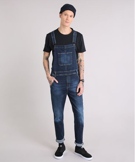 Macacao-Jeans-Masculino-com-Botoes-Laterais-Azul-Escuro-9190638-Azul_Escuro_1