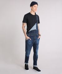 Macacao-Jeans-Masculino-com-Botoes-Laterais-Azul-Escuro-9190638-Azul_Escuro_3 Macacao-Jeans-Masculino-com-Botoes-Laterais-Azul-Escuro-9190638-Azul_Escuro_3