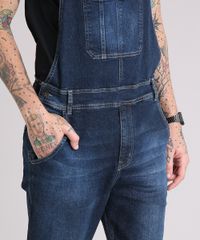 Macacao-Jeans-Masculino-com-Botoes-Laterais-Azul-Escuro-9190638-Azul_Escuro_4 Macacao-Jeans-Masculino-com-Botoes-Laterais-Azul-Escuro-9190638-Azul_Escuro_4