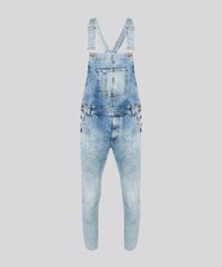 Macacao-Jeans-Masculino-Marmorizado-com-Botoes-Laterais-Azul-Claro-9190637-Azul_Claro_5