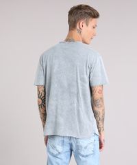 Camiseta-Masculina-Marmorizada-com-Bolso-Manga-Curta-Gola-Careca-Cinza-Mescla-9153434-Cinza_Mescla_2