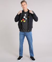 Camiseta-Masculina-Mickey-com-Bolso-Manga-Curta-Gola-Careca-Cinza-Mescla-Escuro-9081678-Cinza_Mescla_Escuro_3
