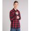 Camisa-Masculina-Xadrez-com-Bolsos-Manga-Longa-Vermelha-8886257-Vermelho_1