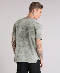 Camiseta-Masculina-Marmorizada-com-Bolso-Manga-Curta-Gola-Careca-Verde-Militar-9153434-Verde_Militar_2