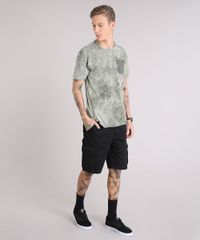 Camiseta-Masculina-Marmorizada-com-Bolso-Manga-Curta-Gola-Careca-Verde-Militar-9153434-Verde_Militar_3