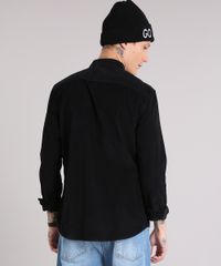 Camisa-Masculina-em-Veludo-Cotele-com-Bolsos-Manga-Longa-Preto-8894345-Preto_2