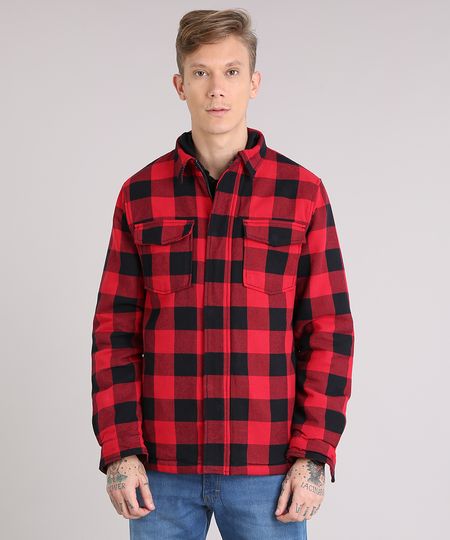 Jaqueta-Masculina-Xadrez-com-Bolsos-Vermelha-8883315-Vermelho_1 Jaqueta-Masculina-Xadrez-com-Bolsos-Vermelha-8883315-Vermelho_1