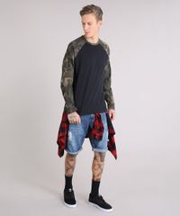 Bermuda-Jeans-Masculina-Reta-Destroyed-com-Bolsos-Azul-Escuro-9178525-Azul_Escuro_3
