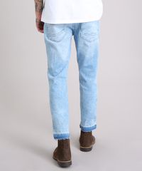Calca-Jeans-Masculina-Skinny-Cropped-com-Barra-Desfeita-Azul-Claro-9185791-Azul_Claro_2