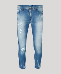 Calca-Jeans-Masculina-Skinny-Cropped-Destroyed-Azul-Medio-9107980-Azul_Medio_5