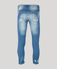 Calca-Jeans-Masculina-Skinny-Cropped-Destroyed-Azul-Medio-9107980-Azul_Medio_6